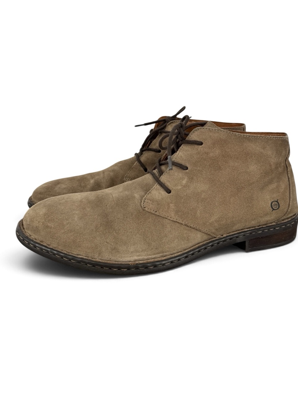BORN Shoes Men’s Chukka Boots Taupe Brown Suede Leather